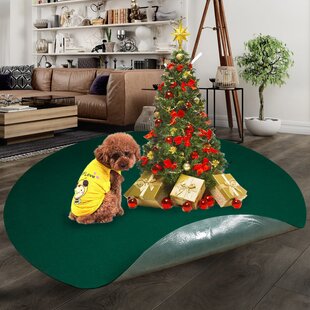 Bees Leaves Autumn Tree Stand Mat for All Occasions New Year Supplies Holiday Party Decorations Ornaments Turkey Pumpkin Thanksgiving Christmas Xmas Tree Mat Skirt Waterproof 