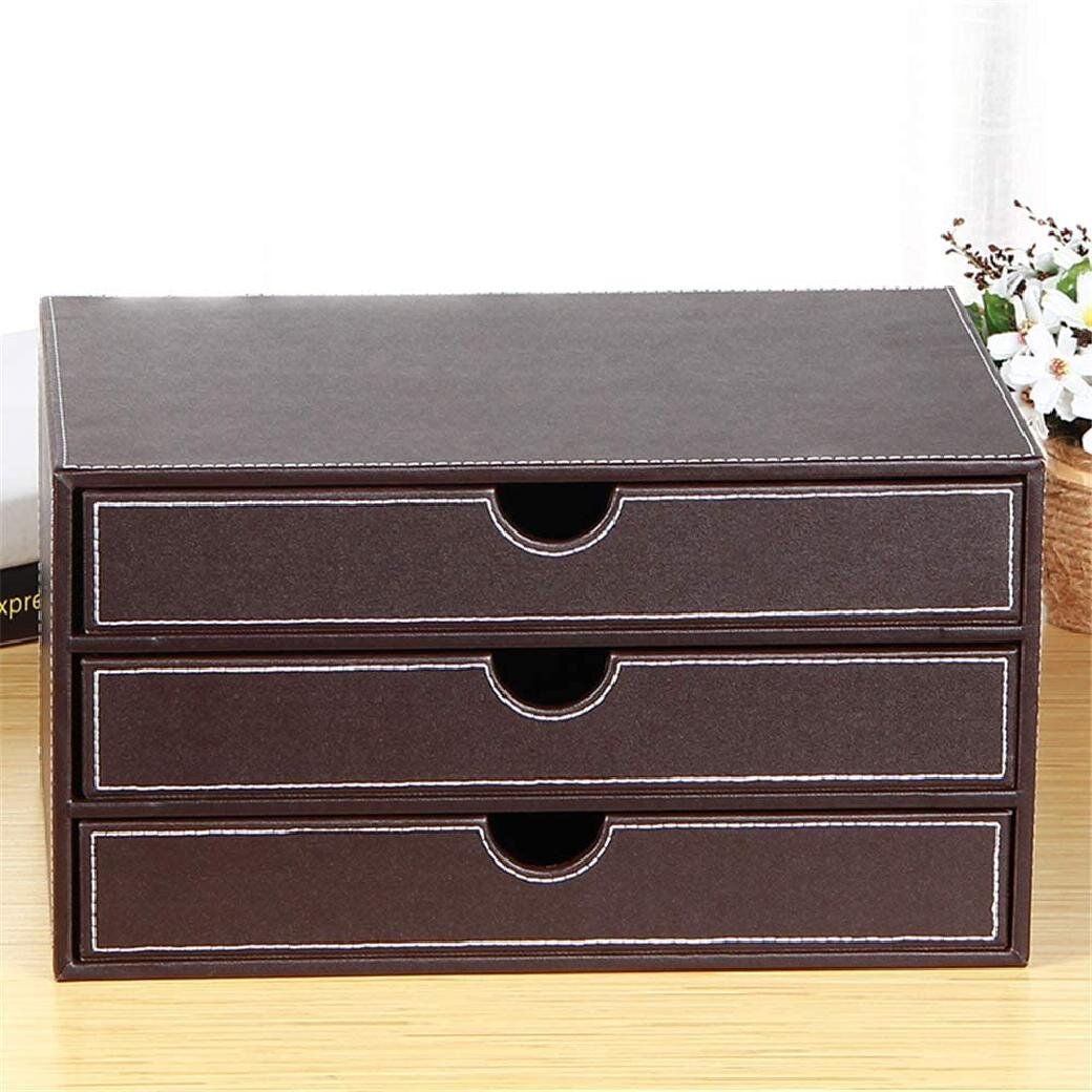 Brown Pack of 6 BPUBF1 6 Pack OSCO Faux Leather Box File
