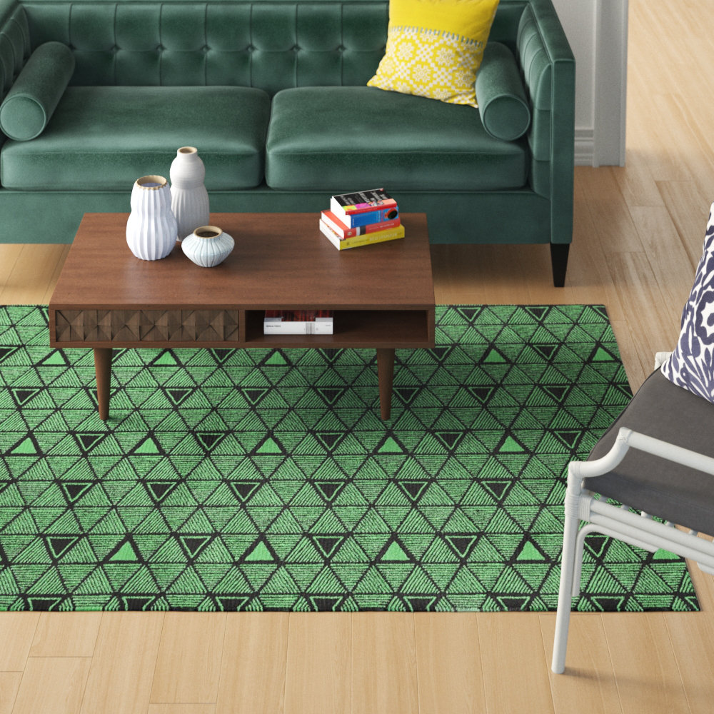 Brayden Studio® Jordao Geometric Area Rug in Green Wayfair