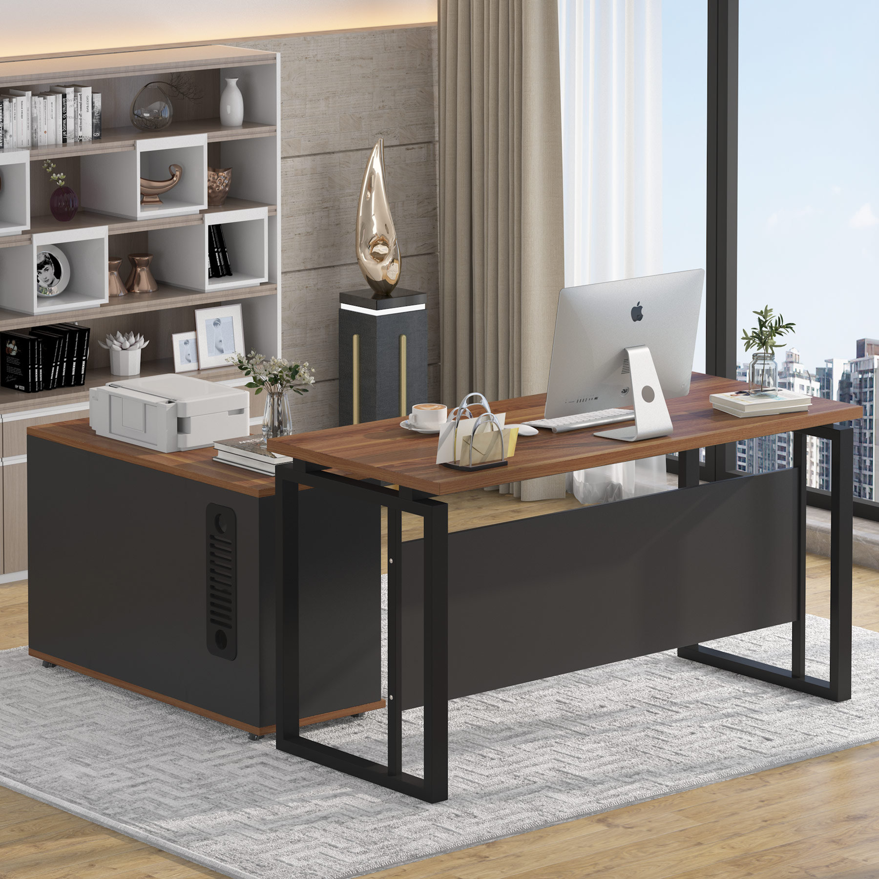 XDYZ LShape Credenza Desk Wayfair