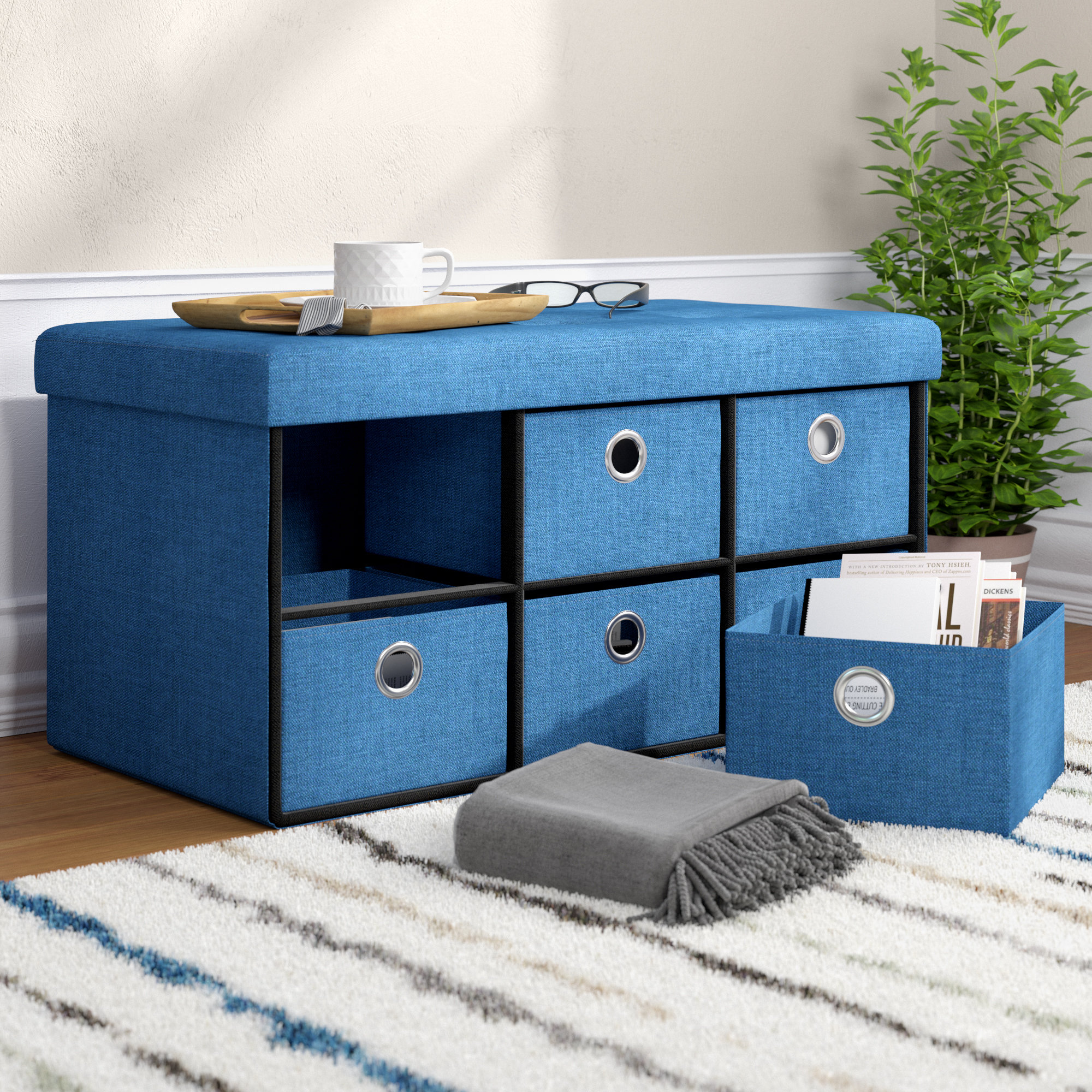 Rebrilliant Upholstered Storage Bench Reviews Wayfair Ca