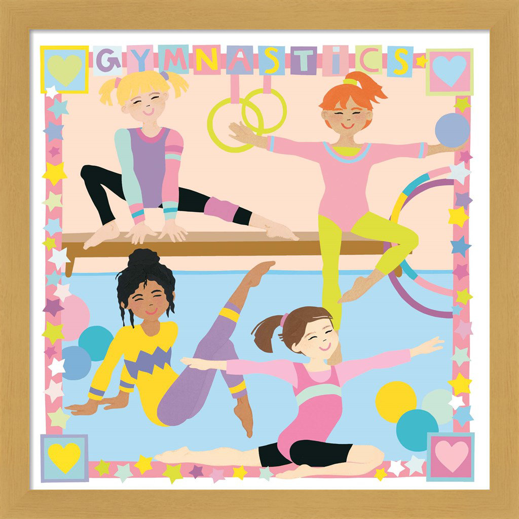 Latitude Run® Gymnastics by - Picture Frame Print | Wayfair