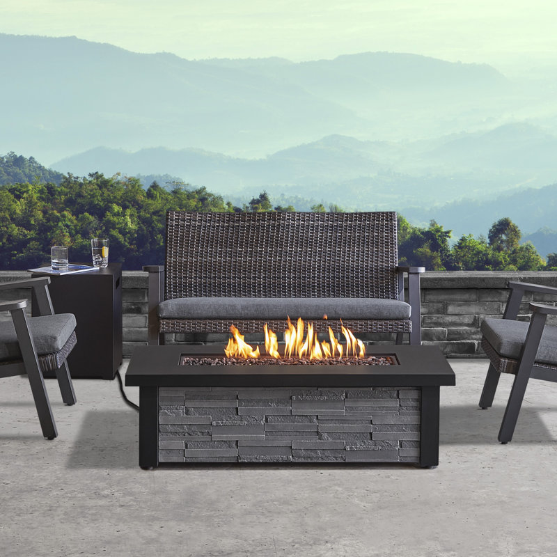 Real Flame Berthoud Steel Propane Natural Gas Fire Pit Table Wayfair