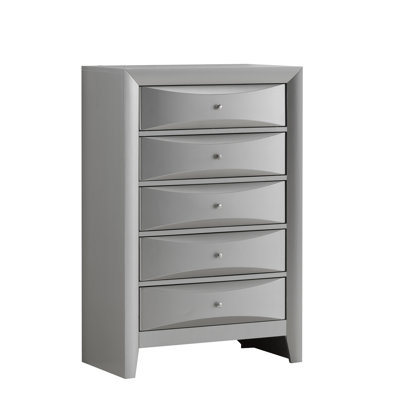 Towslee 5 Drawer Chest Winston Porter Color Silver