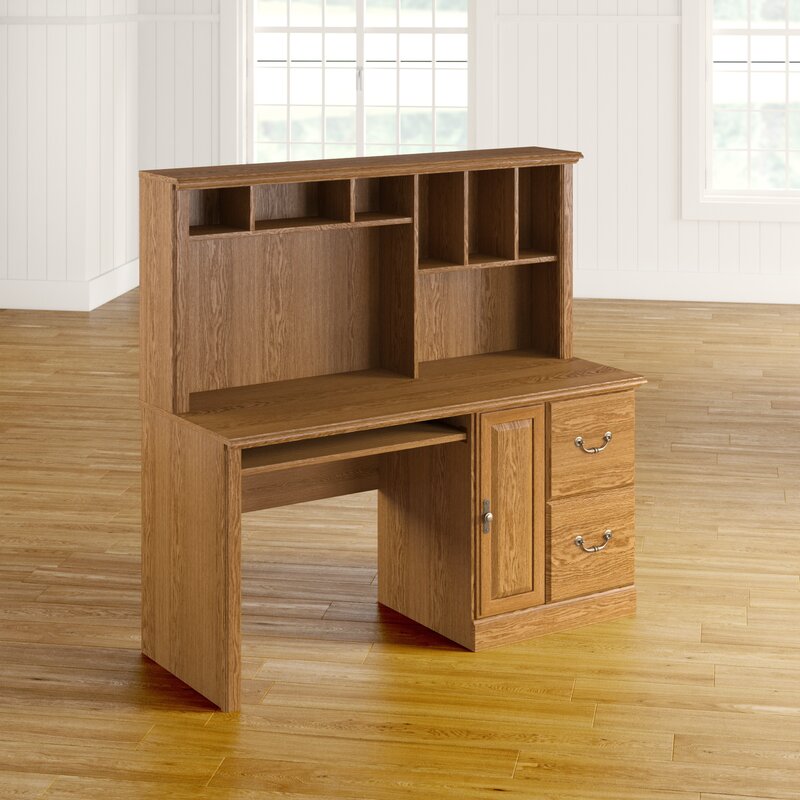 Charlton Home Oxford Computer Desk With Hutch Reviews Wayfair