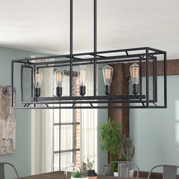 5 Light kitchen island pendant