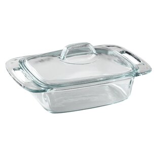 5.9L Chicken Roaster Pyrex Glass 2 Piece Oven Dish Lid Cover Micro Freezer Safe 