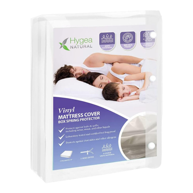 Vinyl Waterproof Zippered Box Spring / Mattress Protector Size: Queen