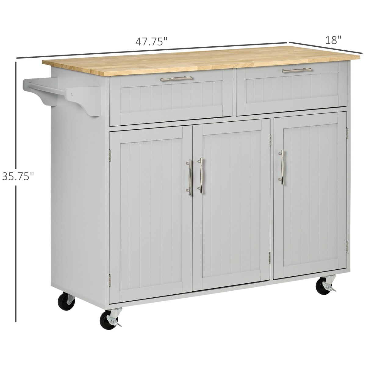 Three Posts™ Kohn 47.75'' Wide Rolling Kitchen Island & Reviews | Wayfair