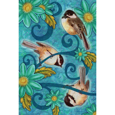 Chickadees Garden flag Toland Home Garden