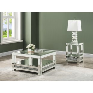 Benish 2 Piece Glass Top Coffee Table Set by Everly Quinn