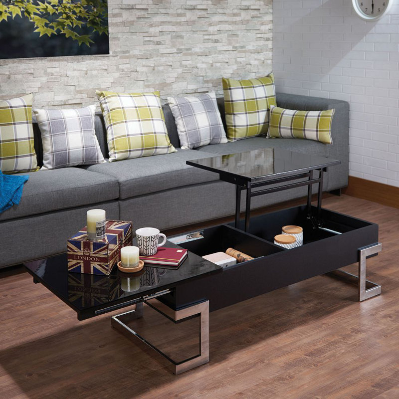 Orren Ellis Tiernen Lift Top Sled Coffee Table With Storage Wayfair