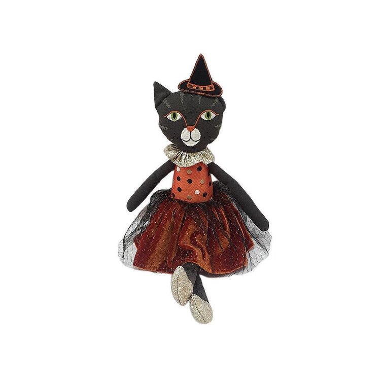 Cat stuffed animal Halloween ornament