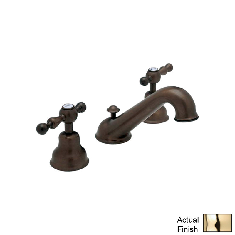 Rohl Arcana C Spout Widespread Lavatory Faucet With Ornate Lever C Spout Widespread Lavatory Faucet With