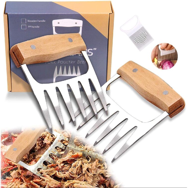 Walfos Stainless Steel Pulled Pork Shredder Claws Essential for BBQ Pros 