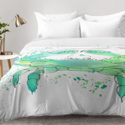 Seafoam Crab Comforter Set East Urban Home Size King