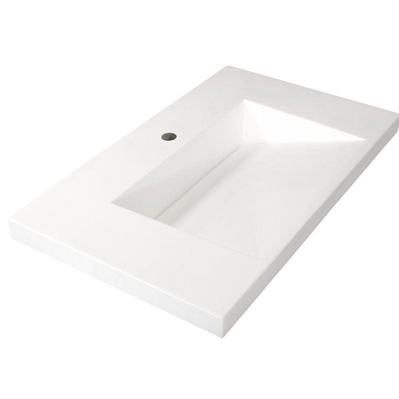 Marble Lite Ramp Bowl Vessel 31 Single Bathroom Vanity Top Wayfair