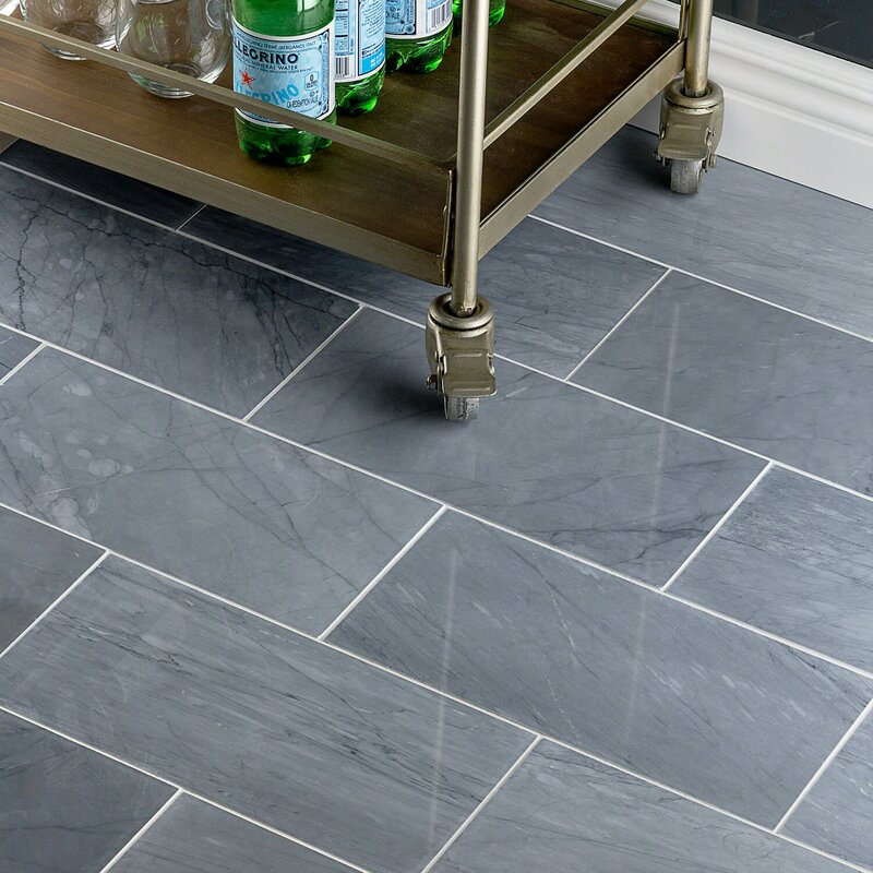 Ivy Hill Tile Burlington Marble Field Tile in Gray | Wayfair