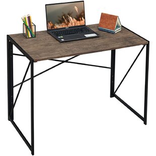 Details about   40"Space Saving Office Computer Desk Modern Simple Laptop Table with Metal Frame 