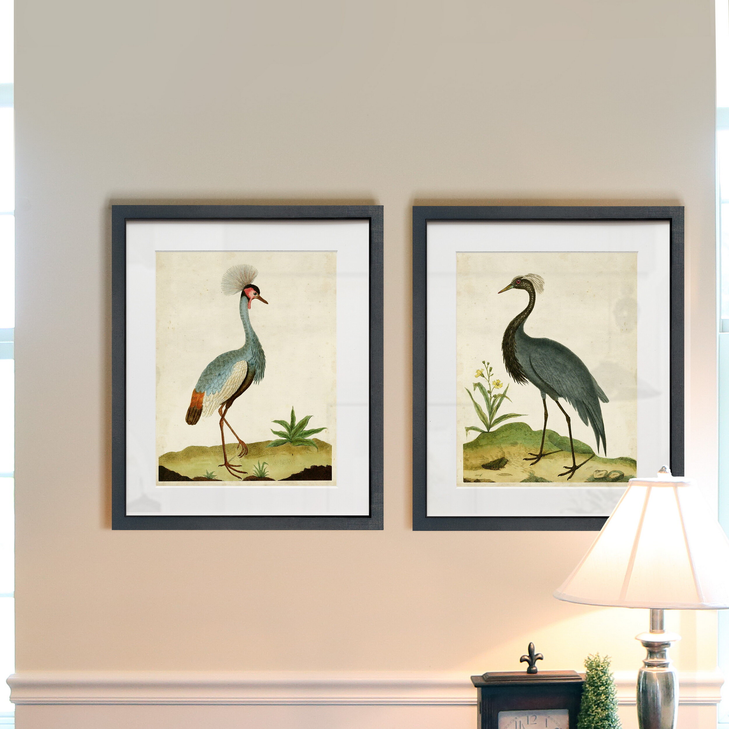 Rosecliff Heights Heron Portrait I - 2 Piece Picture Frame Painting ...