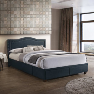 Go to store & view more images PRI USB Charging Queen Upholstered Storage Platform Bed