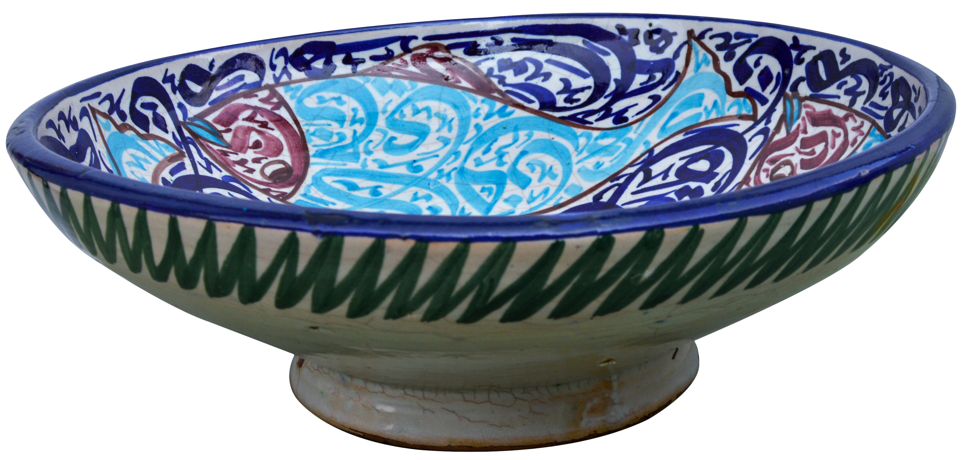 blue ceramic decorative bowl