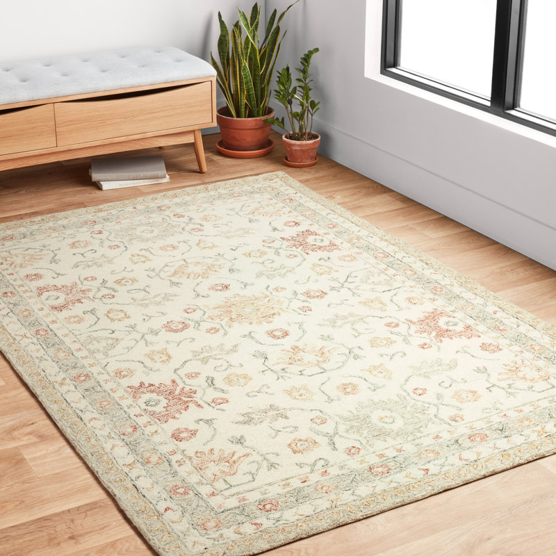Birch Lane™ Fleshman Oriental Hand Hooked Wool Ivory Area ... (800 x 800 Pixel)