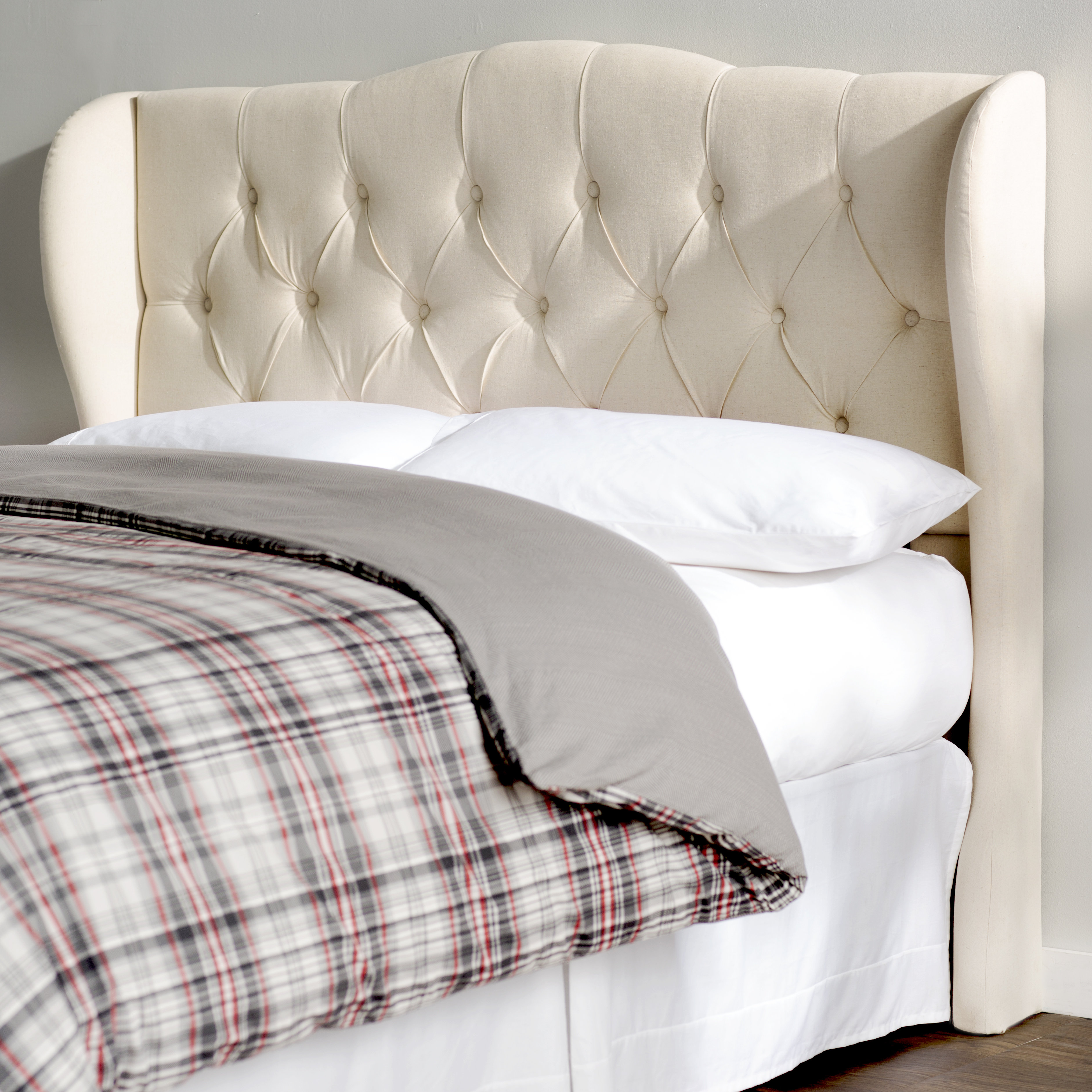 Three Posts Woodbury Upholstered Wingback Headboard Reviews Wayfair