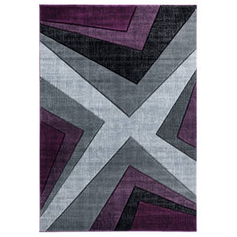 Orren Ellis Zabala Plum Gray Area Rug Wayfair