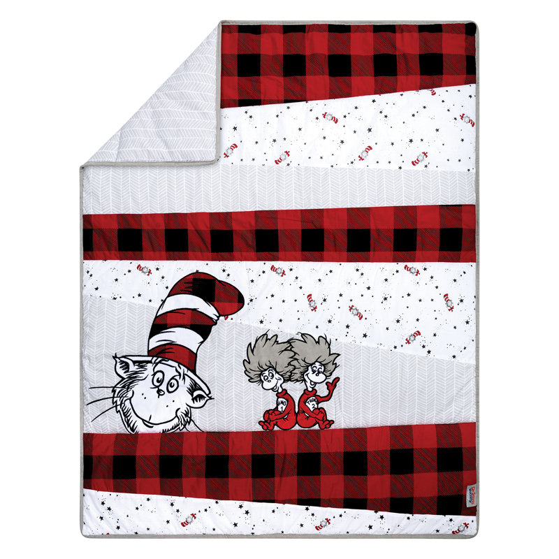 Trend Lab Dr Seuss Lumberjack Cat In The Hat 5 Piece Crib Bedding