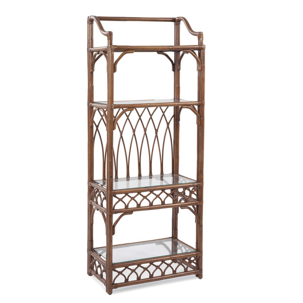 Braxton Culler Edgewater 78 H X 32 W Wicker Rattan Etagere Bookcase Wayfair