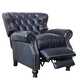 Tayla Genuine Leather Manual Wing Chair Recliner