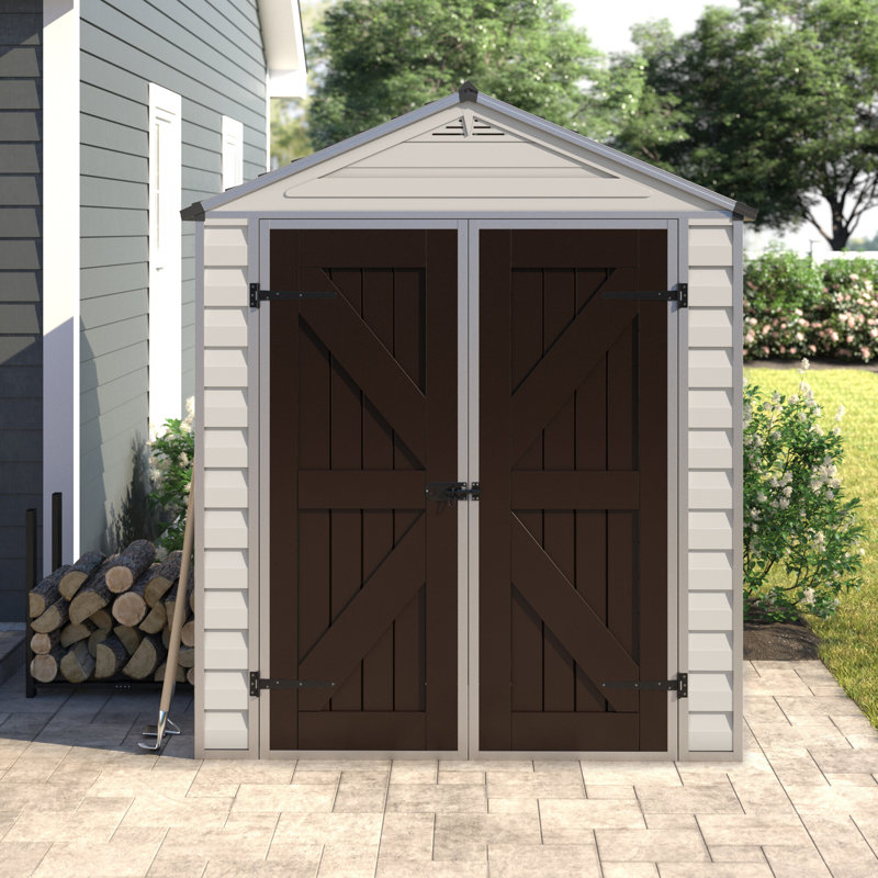 Palram Skylight 6 Ft W X 3 5 Ft D Plastic Storage Shed Reviews Wayfair