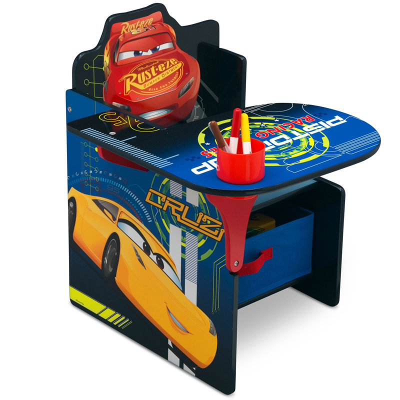 Delta Children Disney Pixar Cars Kids Chair Desk With Storage