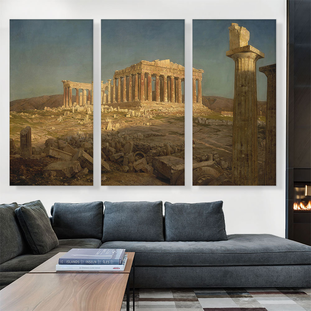 ARTCANVAS Parthenon 1871 by Frederic Edwin Church - 3 Piece Wrapped ...