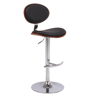 Puentes Adjustable Height Swivel Bar Stool by Orren Ellis