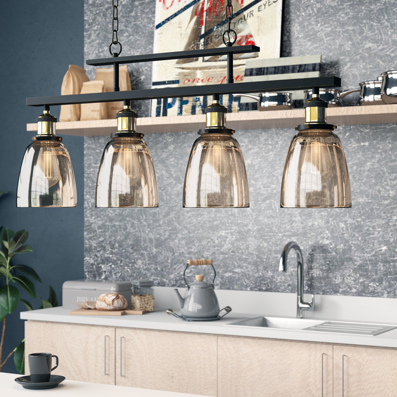 Williston Forge Felecia 4 Light Kitchen Island Linear Pendant