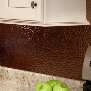 Bronze L And Stick Backsplash Tile You Ll Love Wayfair Ca Hammered 18 25 X 24 Pvc Backsplash Panel Kit In Oil Rubbed Bronze