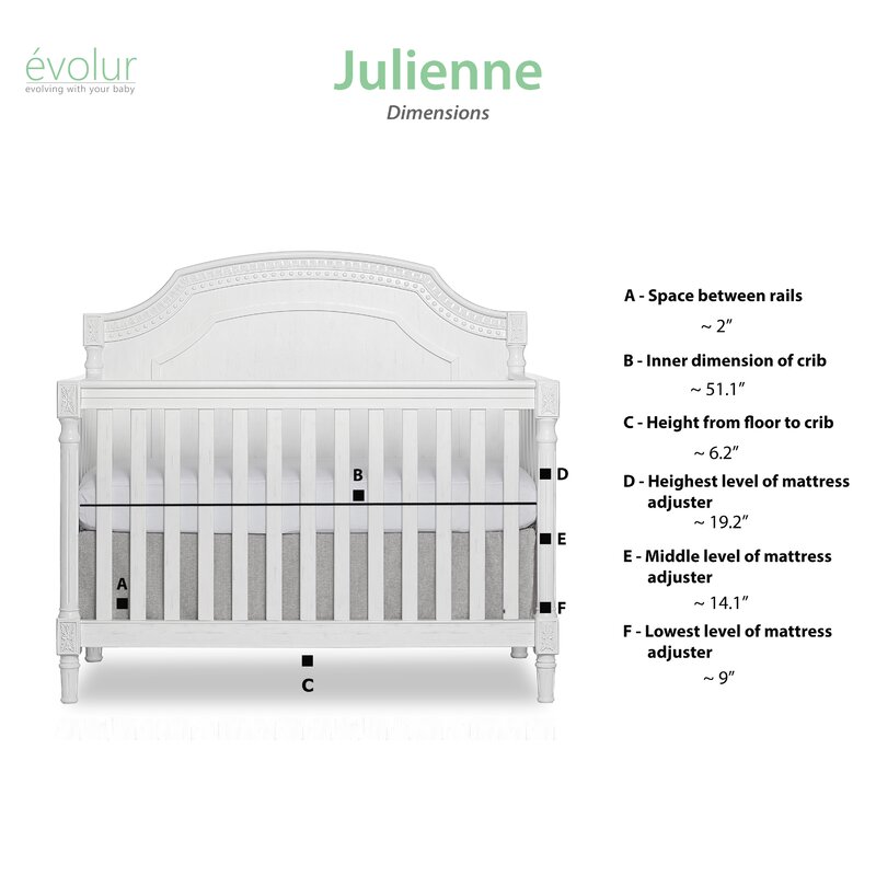 crib dimensions height