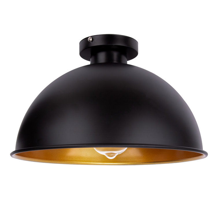 George Oliver Sabin 1 Light 12 6 Simple Dome Semi Flush Mount Reviews Wayfair