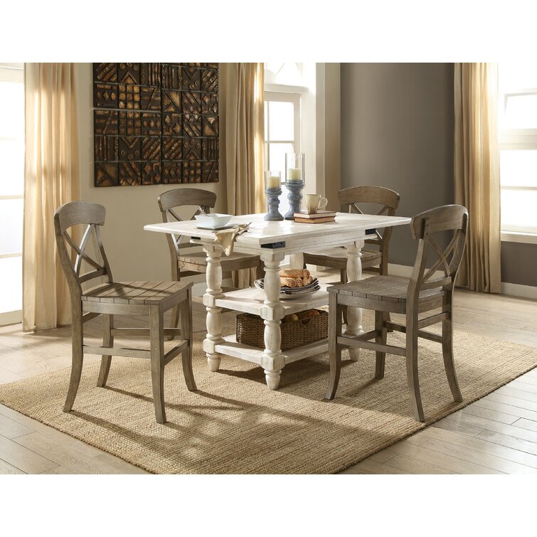 Piedmont 7 Piece Counter Height Extendable Solid Wood Dining Set Reviews Birch Lane