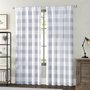 Gray Buffalo Plaid Curtains Wayfair Quickview