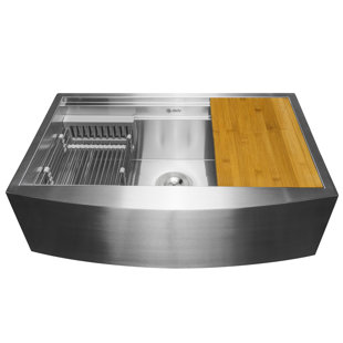 Farmhouse Sink Drain Board Wayfair 30 X 20 Farmhouse Kitchen Sink With Drain Strainer Tray And Cutting Board