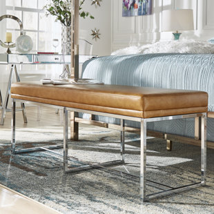 Go to store & view more images Willa Arlo Interiors Fadrique Solid Metal Metal Bedroom Bench