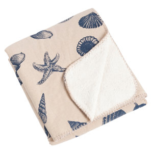 Key Largo Nautical Design with Sherpa Throw Blanket