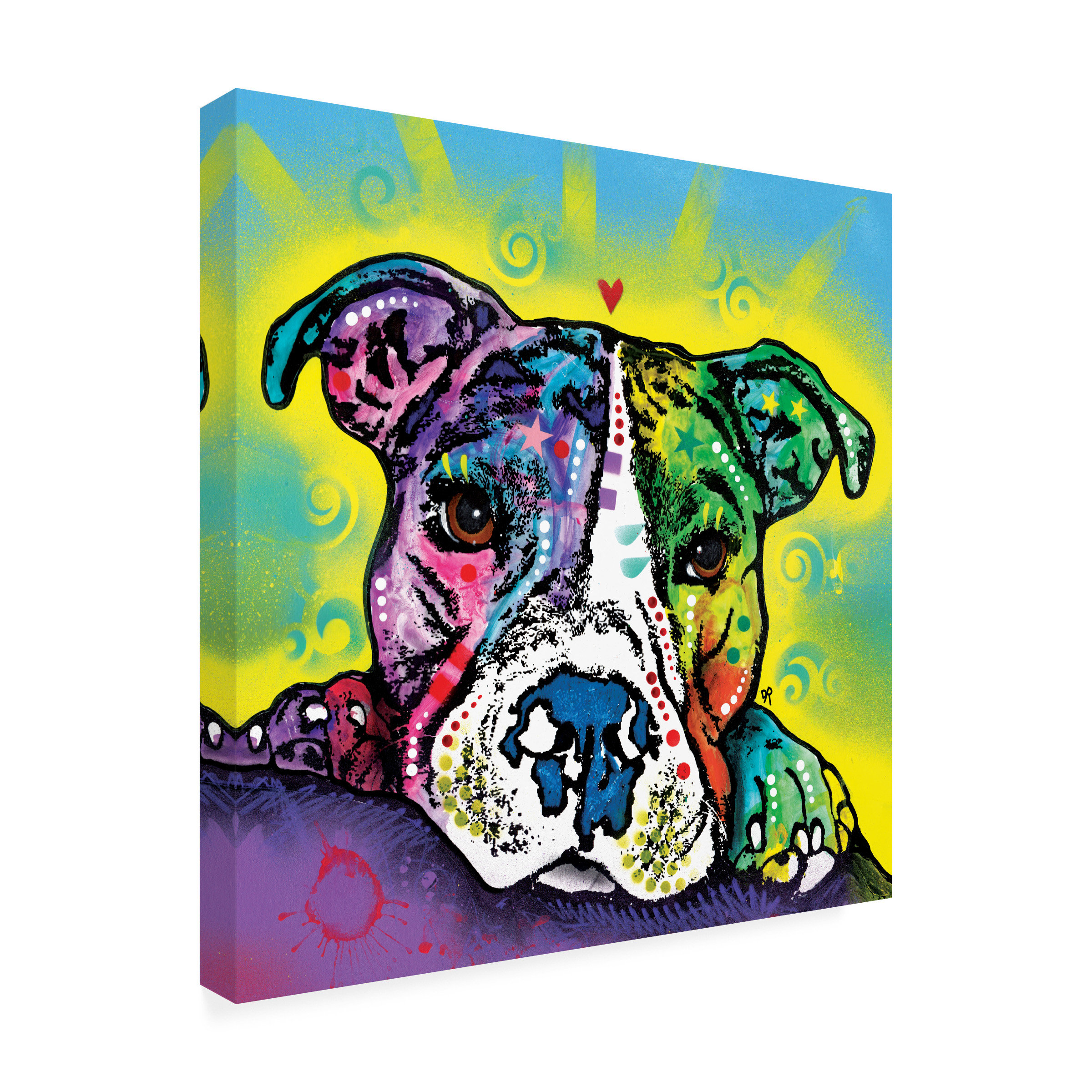 Red Barrel Studio® Dean Russo the Baby Pit Bull Outdoor Canvas | Wayfair