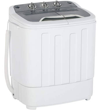 XLH Compact Portable Washing Machine Twin Tub Semiautomatic Washer And Spin Dryer 5Kg Washing Capacity/3Kg Drying Capacity for Camping Dorms,D Apartments 