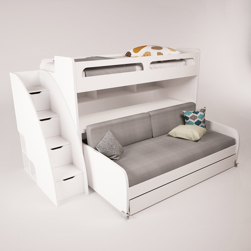 l shaped twin beds with trundle