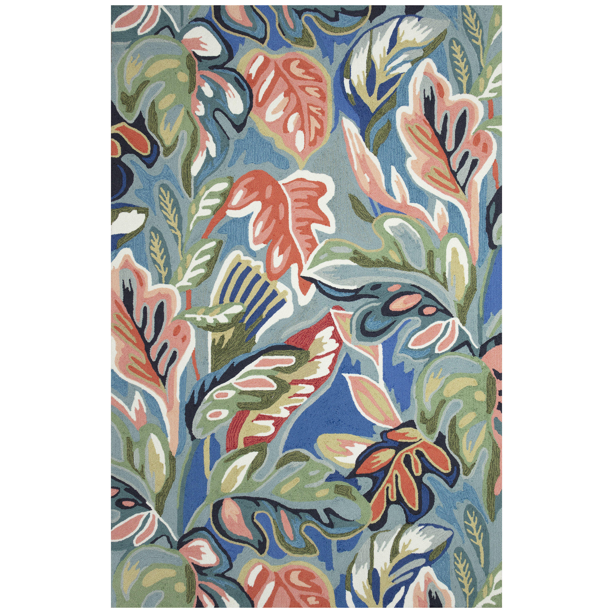 Bayou Breeze Afaf Floral Hand Tufted Acrylic/Polyester Indoor / Outdoor ...