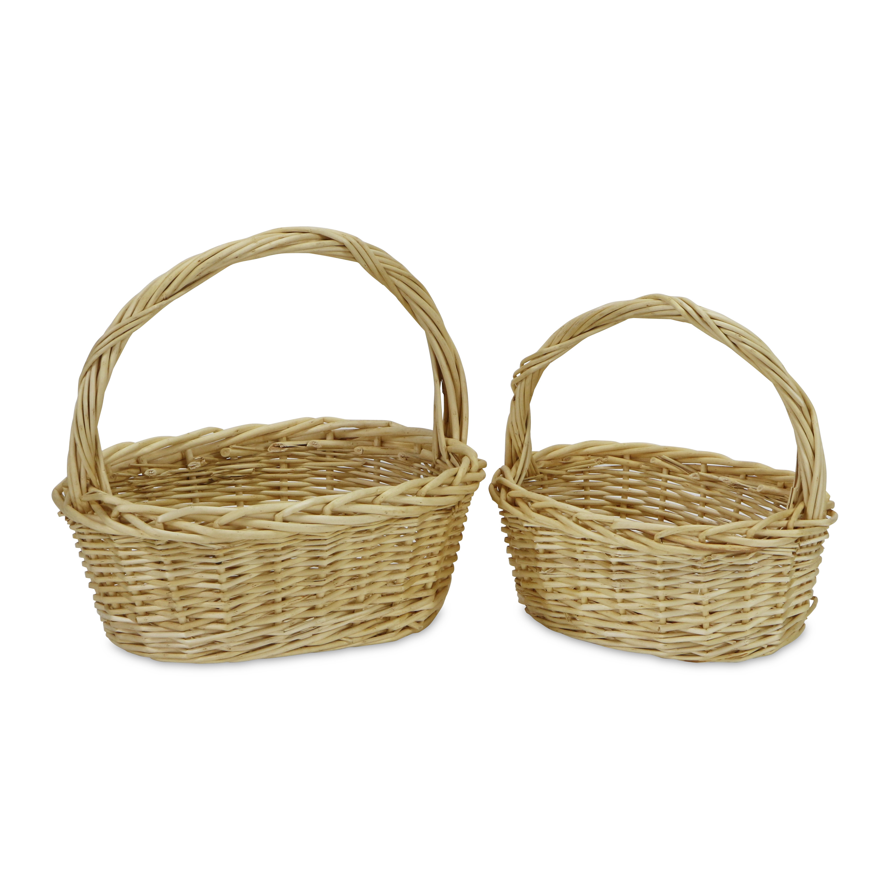 Bay Isle Home 2 Piece Wicker Basket Set Wayfair